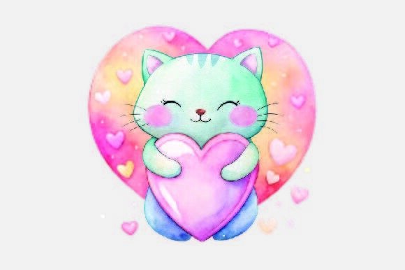 Cat Love Christmas PNG: A Graphic Design Asset for Seasonal Editorial Content