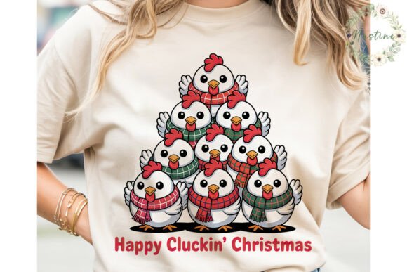 Christmas Chicken Stack PNG Clipart for Festive Handmade Projects