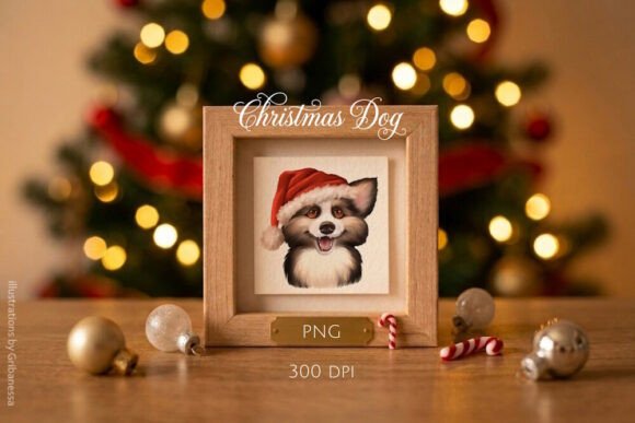Christmas Dog PNG Cute Puppy Clipart for Commercial Illustrations