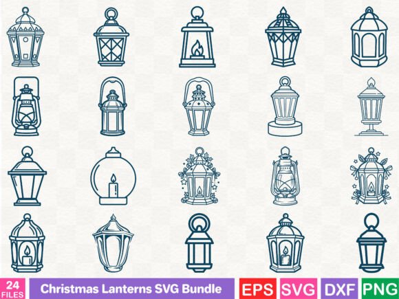 Christmas Lanterns SVG Bundle