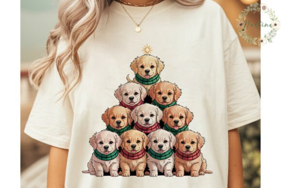 Christmas Puppy Tree PNG Clipart Review for Embroidery Projects
