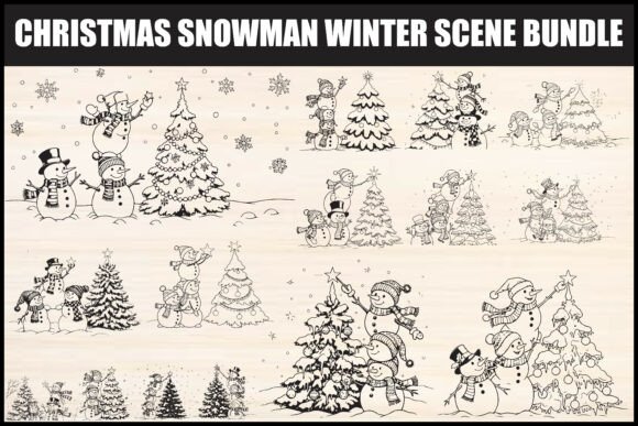 Christmas Snowman Winter Scene Bundle: A Designer’s Guide to Using This Illustration in Real Projects
