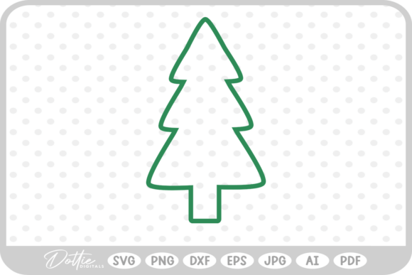 Christmas Tree SVG PNG DXF: A Festive Graphic Design Asset for Creative Projects