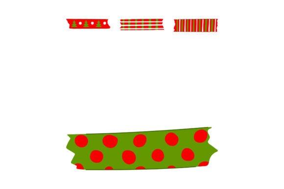 Christmas Washi Tape Elements Decorating: A Festive Graphic Design Asset for Marketers