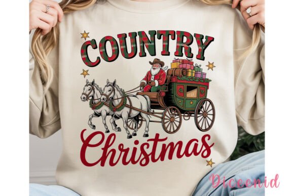 Country Christmas Carriage PNG Clipart for Festive Branding