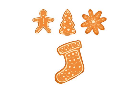 Gingerbread Cookies for Christmas Holida Illustrations: A Seasonal Graphic Design Asset Review