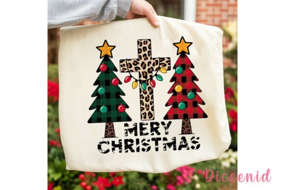 Rustic Leopard Plaid Christmas PNG for Handmade and Print Projects