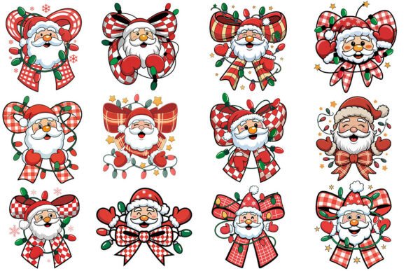 Santa Christmas PNG Bundle for Festive Branding and Local Business Design