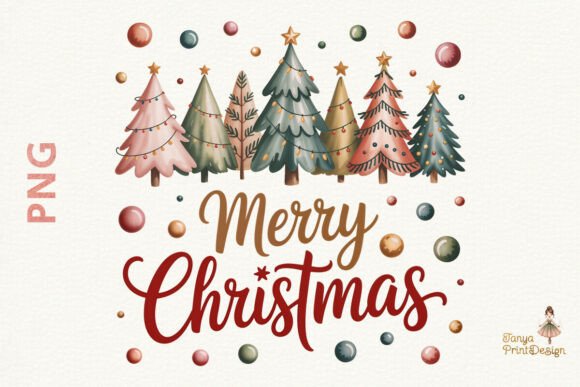 Vintage Merry Christmas Sublimation PNG: A Polished Illustration for Seasonal Content